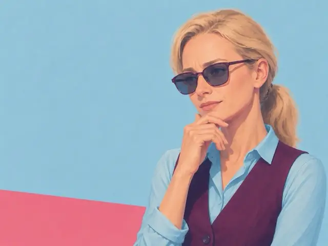 An illustrated woman in sunglasses resting her chin on her hand, deep in thought.