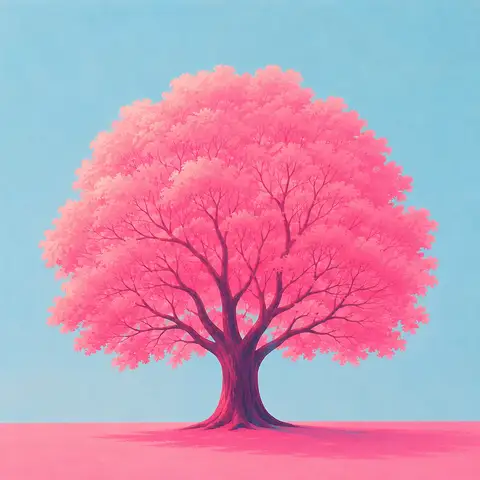 A tree in full leaf, dense and alive – what is visible on the surface.